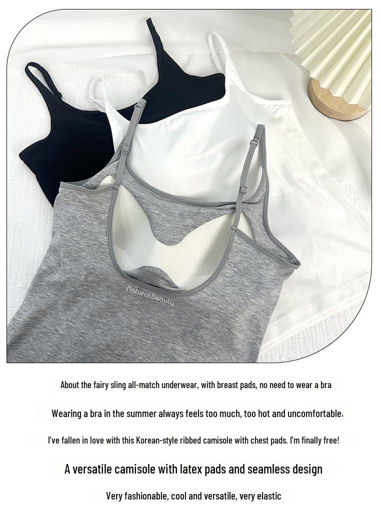 Stylish Solid Color Spaghetti Strap Camisole Vest for Women: Summer Inner & Outer Wear