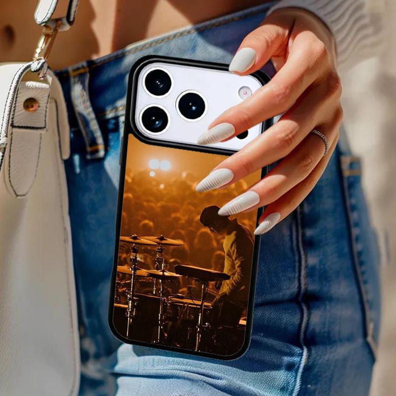 Bęben Perkusista Muzyka DJ Etui na Telefon Dla iPhone 17 Air 14 15 13 12 Max Pokrowiec Dla Apple 14 15 16 16e 11 Pro Max Plus