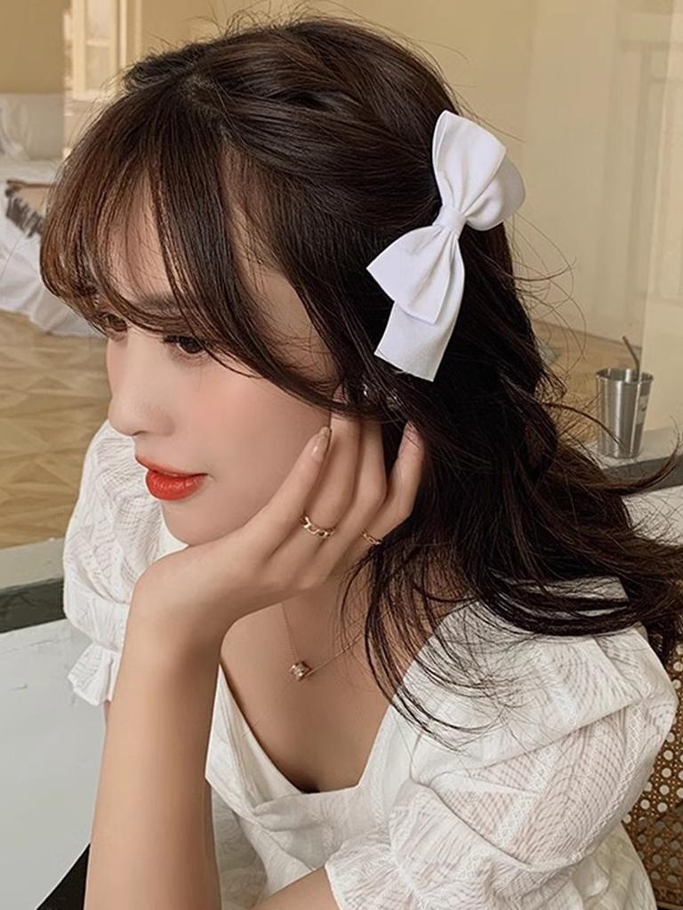 Lystrfac 2 szt./partia Modna kokarda z wstążki Klips do włosów dla kobiet Dziewcząt Opaska do włosów Akcesoria do włosów Ozdoba na głowę