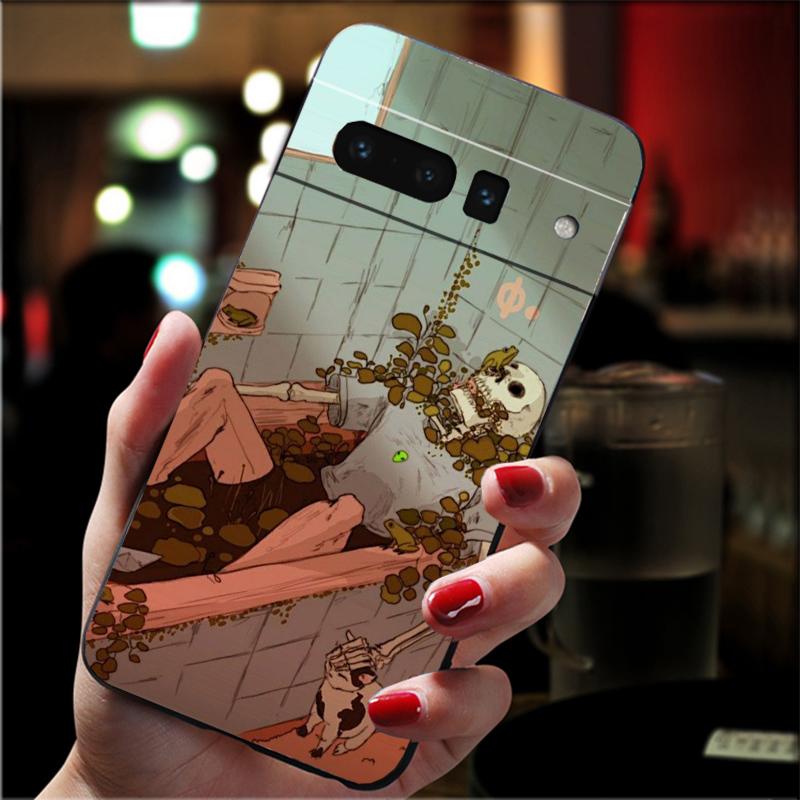 Phone Case For Google Pixel 10 Pro 9 Pro XL 9A 8 7 6 Pro Pixel 8A 7A 6A Pixel 8 7 6 5 Skeleton