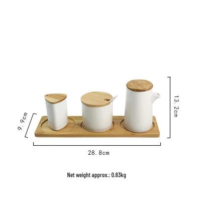 LISM 5-Piece Commercial Seasoning Set with Oil Pot and Toothpick Holder