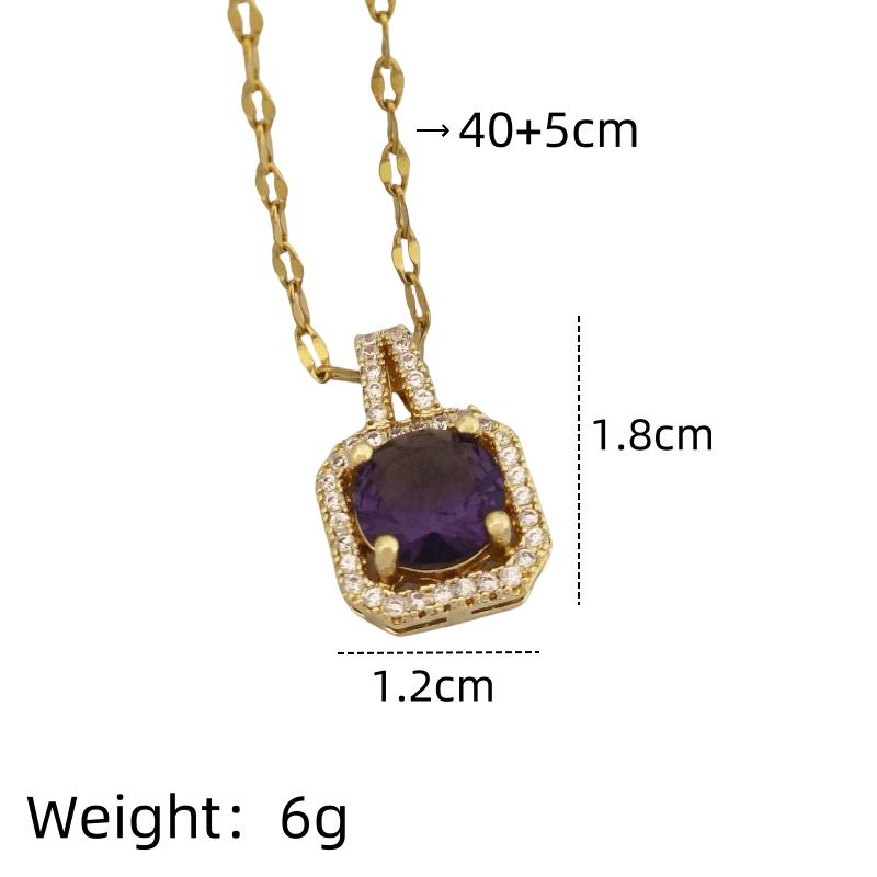 1pcs new style micro-zircon princess purse copper pendant necklace feminine personality and collar chain accessories
