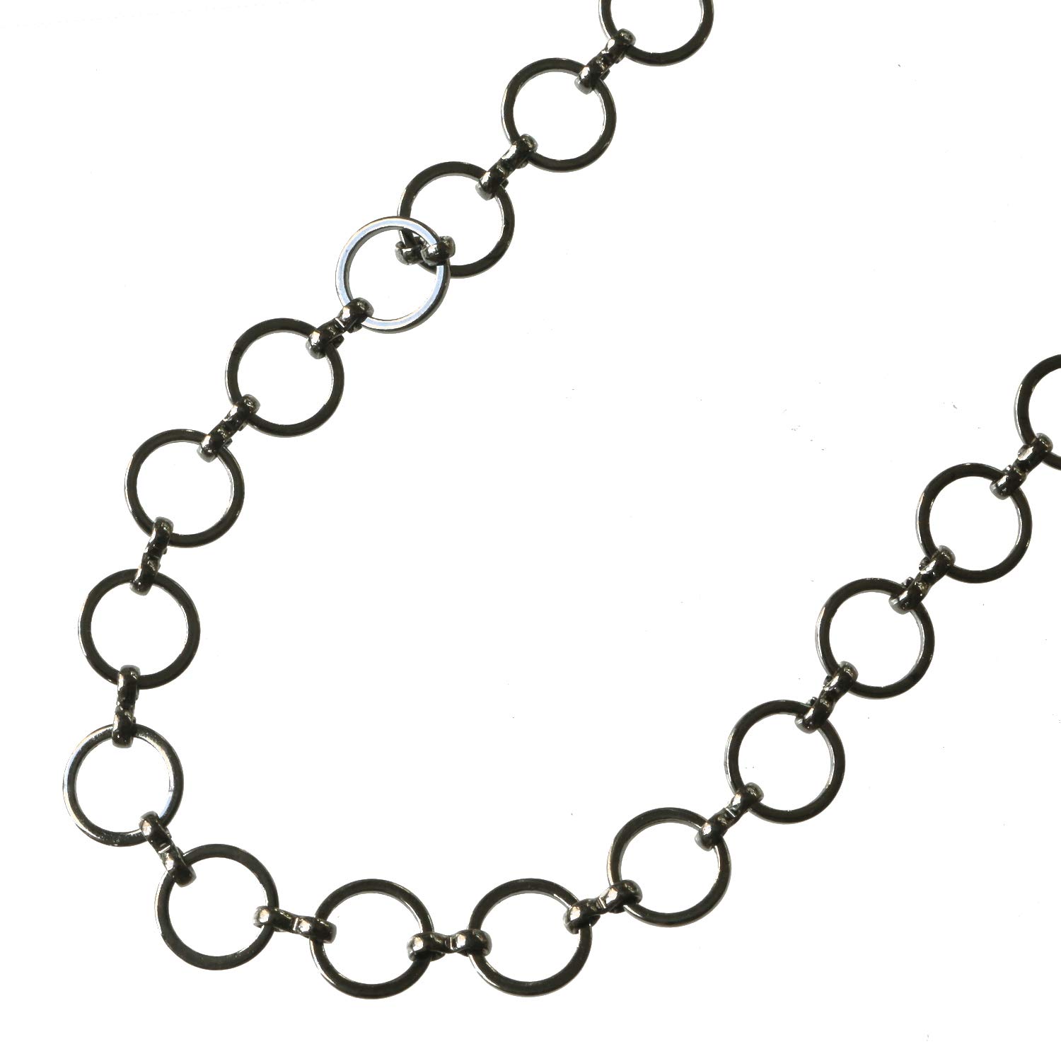 Nippon Chuko Necklace 4m cut to wire diameter inner diameter black Chain, length, approx. 1mm, 1cm, nickel, KH47.