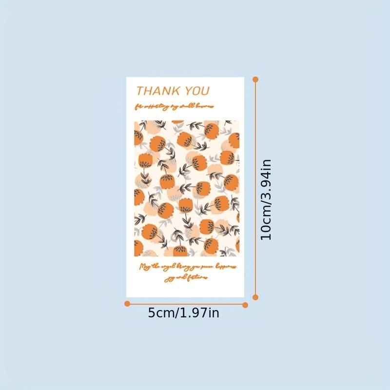 Flower Pattern Rectangular Stickers 250 Pcs Gift Box Seal Stickers for Baking Cake Packaging Labels