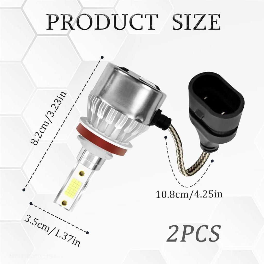 Vvag 2PCS 9005/HB3 LED Bulbs For Automotive, 3800LM 6000K Car LED Headlight Bulb, Universal High Beam And Low Beam Car Accessories, Plug & Play