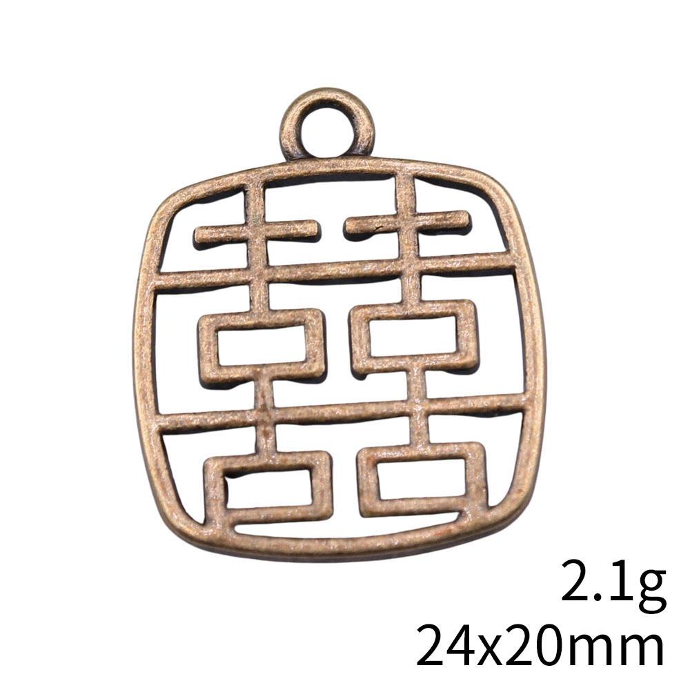 Valentine's Day Charms For Necklace Chinese Knot Chinese Character Charms Pendant Women's Bag Pendant Accessories