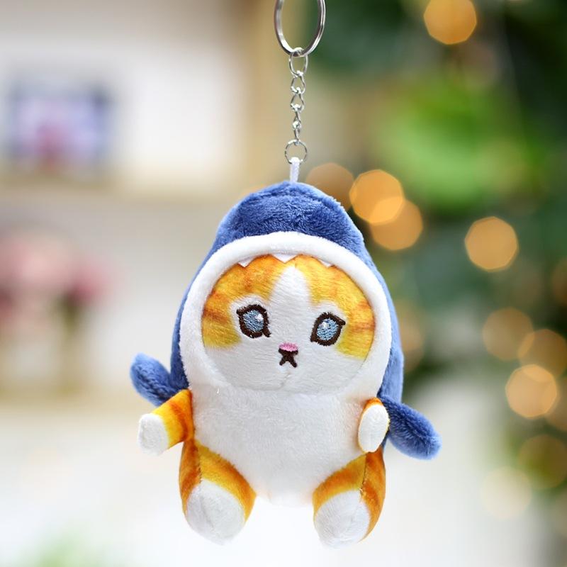 

Милый плюшевый кулон в виде кота-акулы, детская креативная мультяшная кукла-кот, брелок для сумки, подвесное украшение 10cm (bead chain)