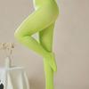 Large Size Opaque Multicolor Tights for Women High Waist Control Top Tear Resistant Solid Colored Pantyhose Stockings