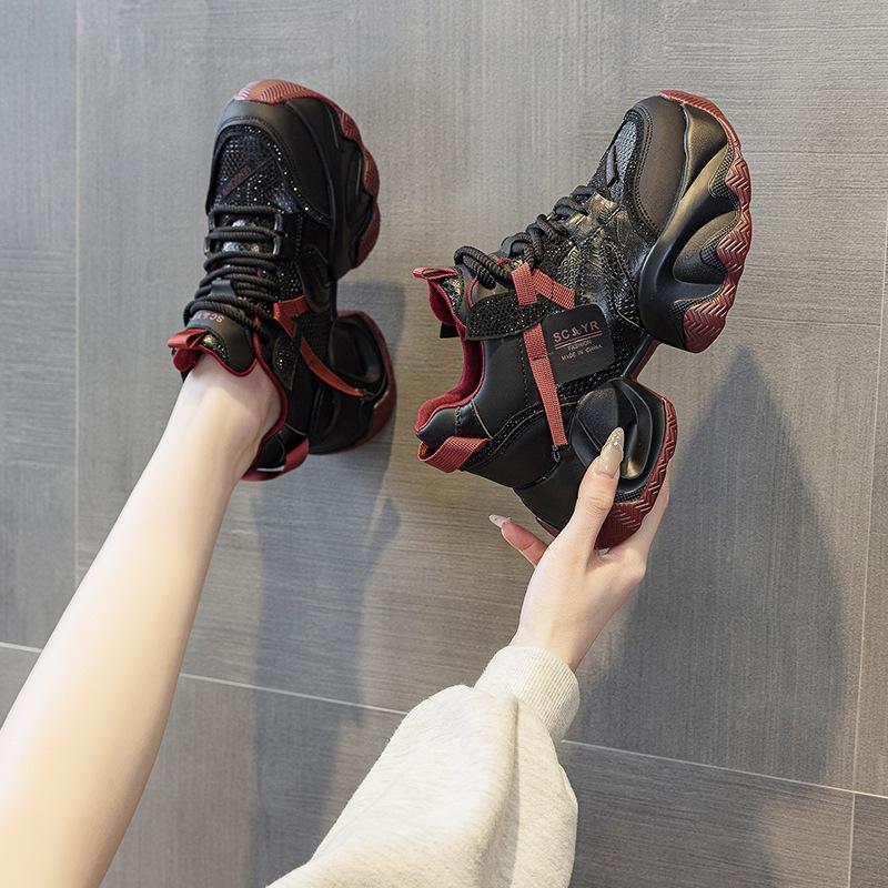 Popular Dad Shoes Spring and Summer New Muffin Thick Sole Inner Height Increase Small Sports and Leisure Women's Shoes