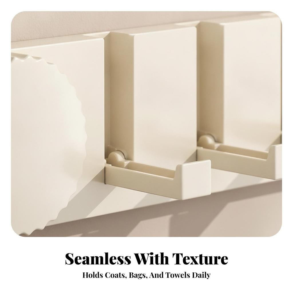 Suction Cup Wall Hook Rack Complimentary 6-Hook for Bathroom, Kitchen