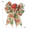 2pcs Decoration Bow Christmas Tree Pattern Print Party Decorative