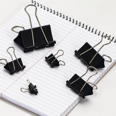 12/24/48/40/60Pcs Verschiedene Spezifikationen Binder Clips Gute Elastizität Lange Schwanz Schwarz Dokumente Clips Büro