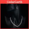 Minimalist Water Cube Necklace And Earrings Set For Brides And Women