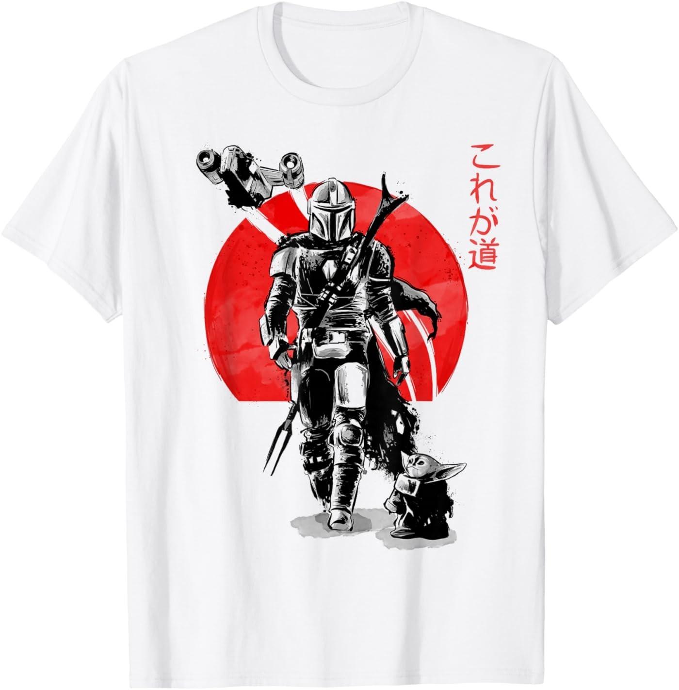 The Mandalorian The Child Red Sun Ink Portrait T-Shirt S разноцветный