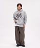Big Logo Oversized Wide Shoulder Hoodie_Melange