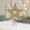 Christmas Tree Top Star Wrought Iron Ornament Five-Pointed Star Sequined Atmosphere Christmas Decorations Accessories