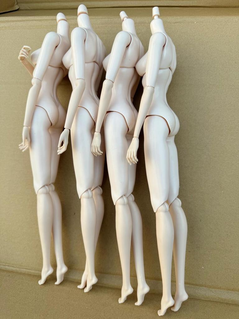 MENGFAN Doll Body Version Super White Skin Tone Joints Movable Solid Doll 30cm Replacement Body For FR/IT Doll Heads