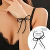 Trendy Bowknot Studs Earrings Stylish Chain Choker Necklace Durable Beads Bracelet Alloy Material Jewelry Gift for Women
