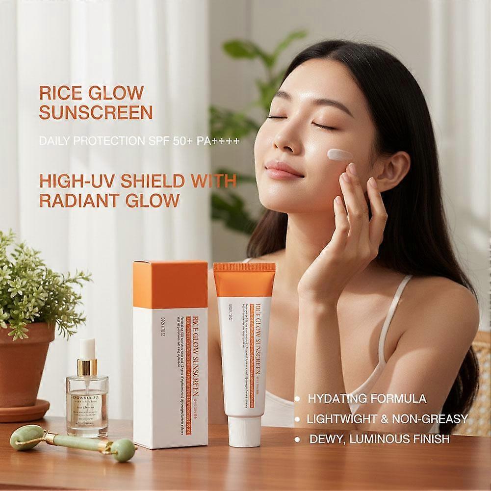 Rice Glow Sunscreen SPF50+ PA++++ Glass Skin Hydrating Moisturizer