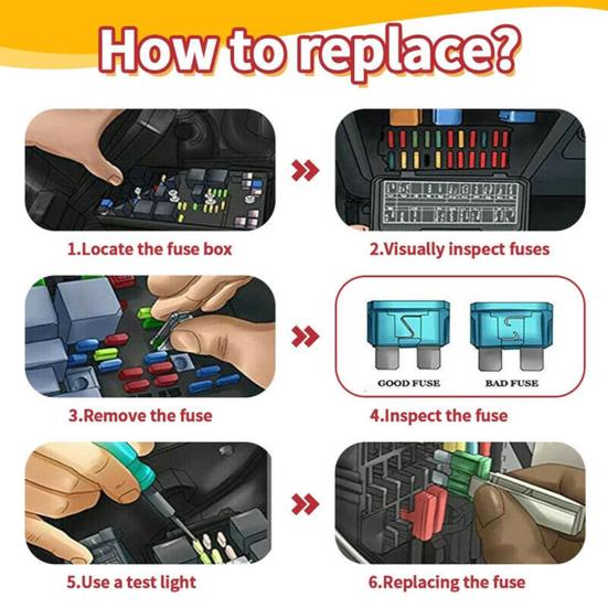 Multiple Car Fuses Insert Plug-in Type Long Service Life Widely Used