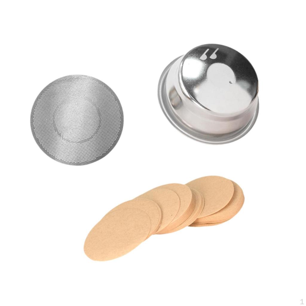 54 mm Coffee Filter Basket Machine Kitchen Tools Home Reusable Replace Round Paper