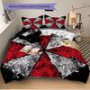 3pcs Creative Design Resident Evil Print Bedding Set (1 Cover + 2 Pillowcases, Without Inserts), This Printed Bedding Set Is Soft and