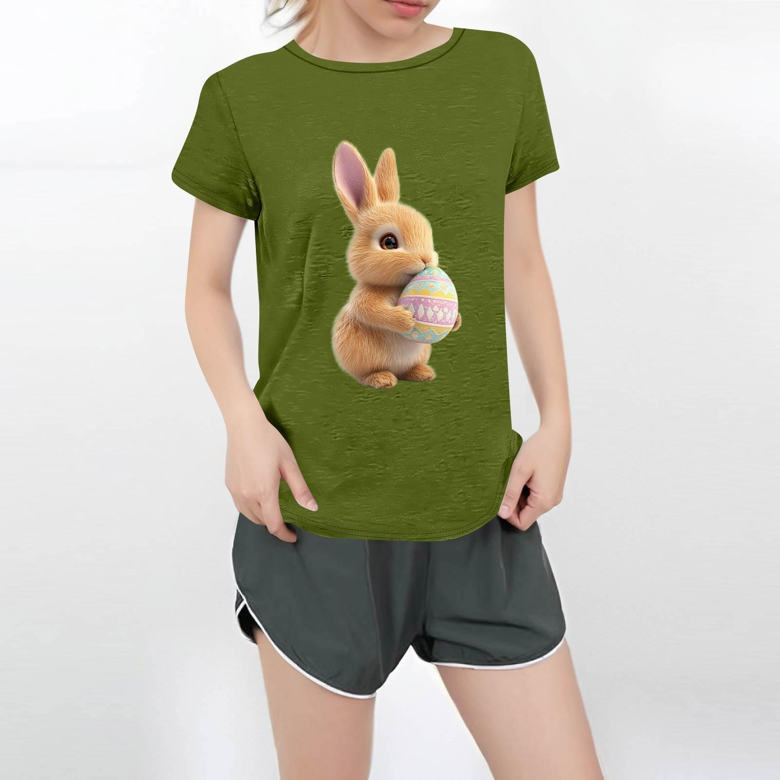 

Женская повседневная футболка с круглым вырезом и короткими рукавами с принтом L армия зеленый