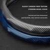Suitable for Opel Carbon Fiber Texture Steering Wheel Cover Snap-On Wave-Shaped Sports Design Protective Shell Corsa Nouveau Mokka Astra Gse Grandla