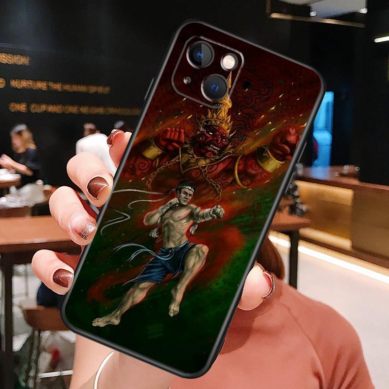 Muay Thai Martial Art Phone Case For iPhone XR X XS Max 11 12 13 14 15 Pro Max 7 8 Plus SE 2020 2022 Back Cover