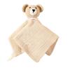 Soft Cotton Baby Comforting Blanket with Adorable Animal Crochet Design Gentle Mood Appease Toy for Infant
