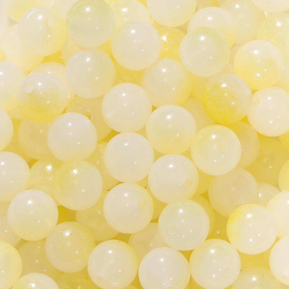 50Pcs 8/10mm Colorful Jelly Result Round Acrylic Beads Loose Spacer Beads for DIY Bracelet Necklace Jewelry Making Accessories
