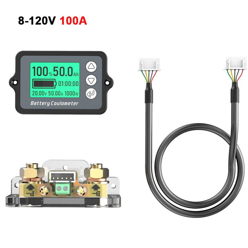 80V 50A 100A 350A TK15 Coulomb Meter Vehicle Battery Capacity Tester Battery Coulometer for E-bike/Balance Car/Cleaning Machine