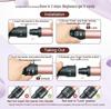 Yamei 6-in-1 Ceramic Curling Iron Set: 25mm Water Wave & Gourd Barrel Interchangeable Heads.