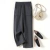 Autumn and Winter Temperament Double-sided Woolen Casual Pants Temperament Commuter Woolen Wide-leg Pants Women