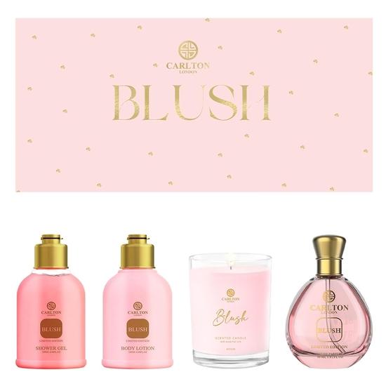Carlton London Luxury Blush Bath and Body Care Gift Set Hamper for Women Ladies & Girls I Body Wash, Body Lotion, EDP Perfume, Scented Candle