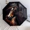 1Pc Horses Motion Automatic Umbrella - Suitable Travel Outdoor Portable Umbrella Birthday Gift Daily Essentials