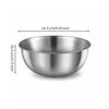 Metal Mixing Bowl Stainless Steel Large Capacity Salad Basin for Home Cooks, Culinary