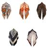 Soft Polyester Neck Scarf Multiuse Print Shawl Wrap Styling Scarf For Women and Girl Outdoor Beach Vacation Office