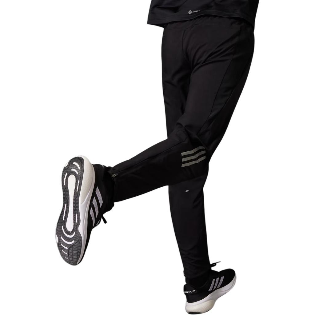 adidas Logo Print Elastic Cuffs Slim Fit Joggers Men Bottoms Black HR6611