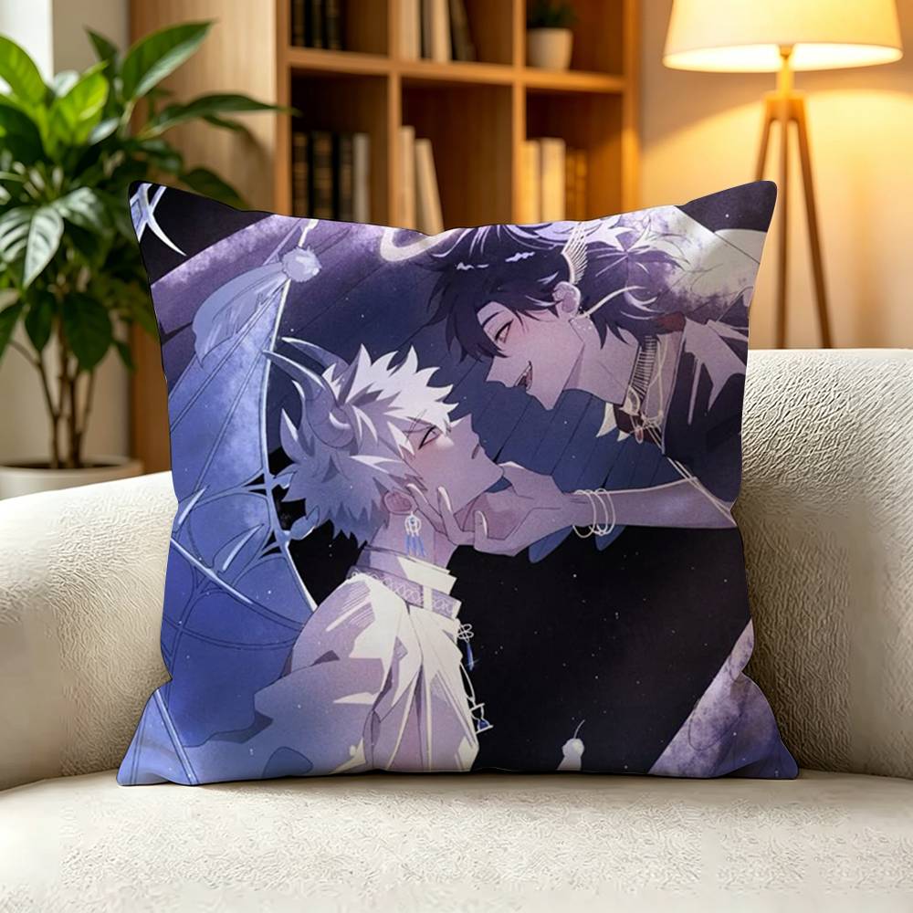 LLink Click Cheng Xiaoshi Lu Guang Anime  Pillow Case Square DoubleSided Sofa Cushion Cover Bedroom Bedside Pillow