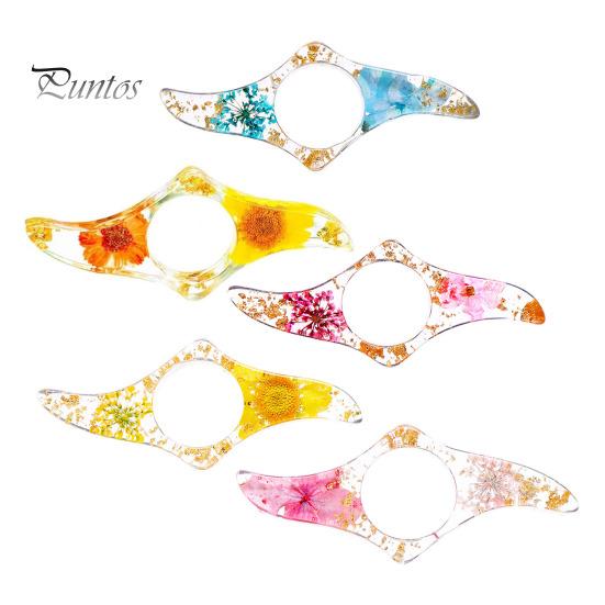 1Pc/2Pcs Book Page Holder Dried Flower Resin Thumb Ring Page Holder Flower Bookmark Reading Accessories for Book Lovers Readers