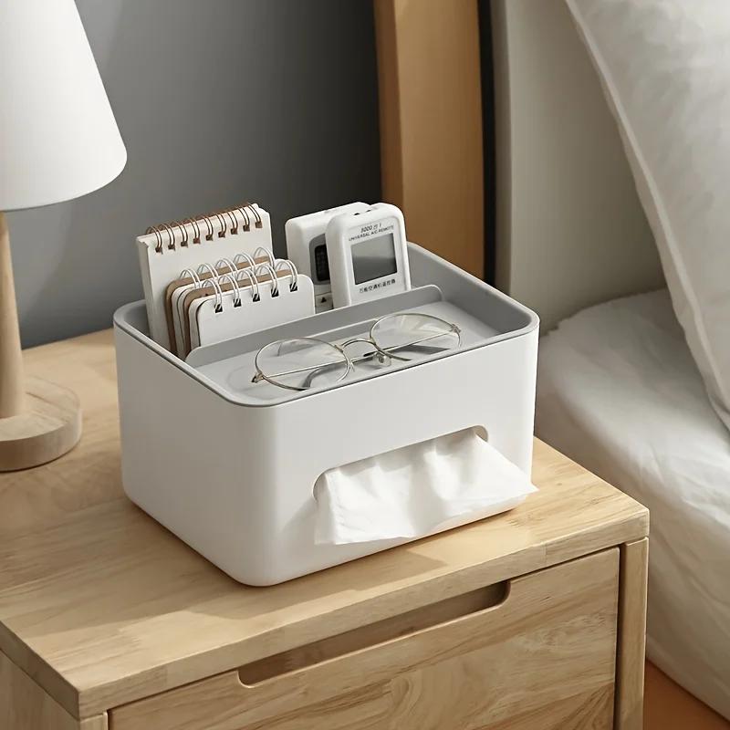 Nordic Style Tissue Box Napkin Mobile Phone Holder Remote Control Storage Desk Organizer Office Multifunctional Sundries Storage