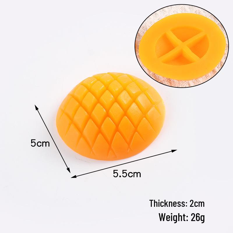 PVC Mango Cube Model Creative Fruit Platter Toy Slices - Edible Simulation Display Props
