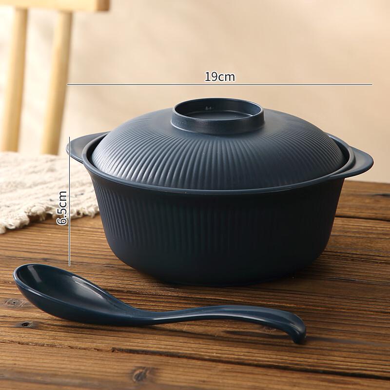 Ice Joy Thickened PP Imitation Ceramic Noodle Bowl Set
