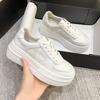Popular little white shoes women's spring 2025 new women's shoes versatile casual board shoes niche heightening platform single shoes