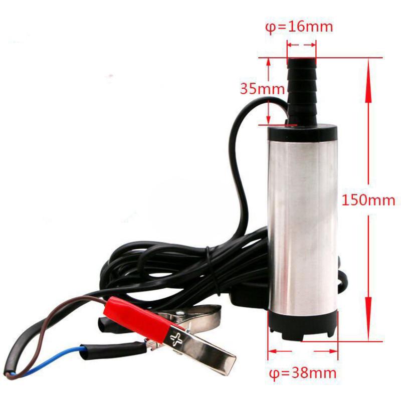 40W Aluminiumlegierung Elektrische Mikro-Betankungspumpe 12V24V DC Ölpumpe Tragbare Tauchpumpe
