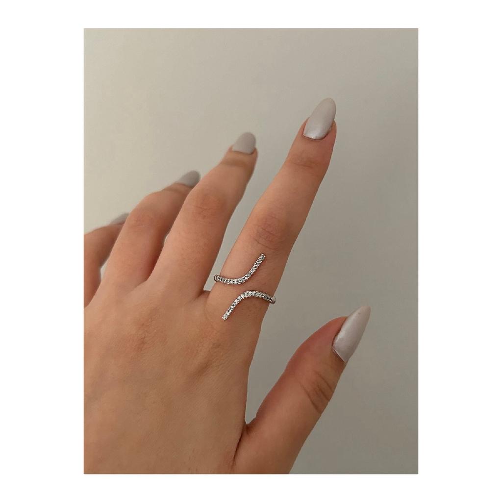 Bague Spirale Pierre Dorée