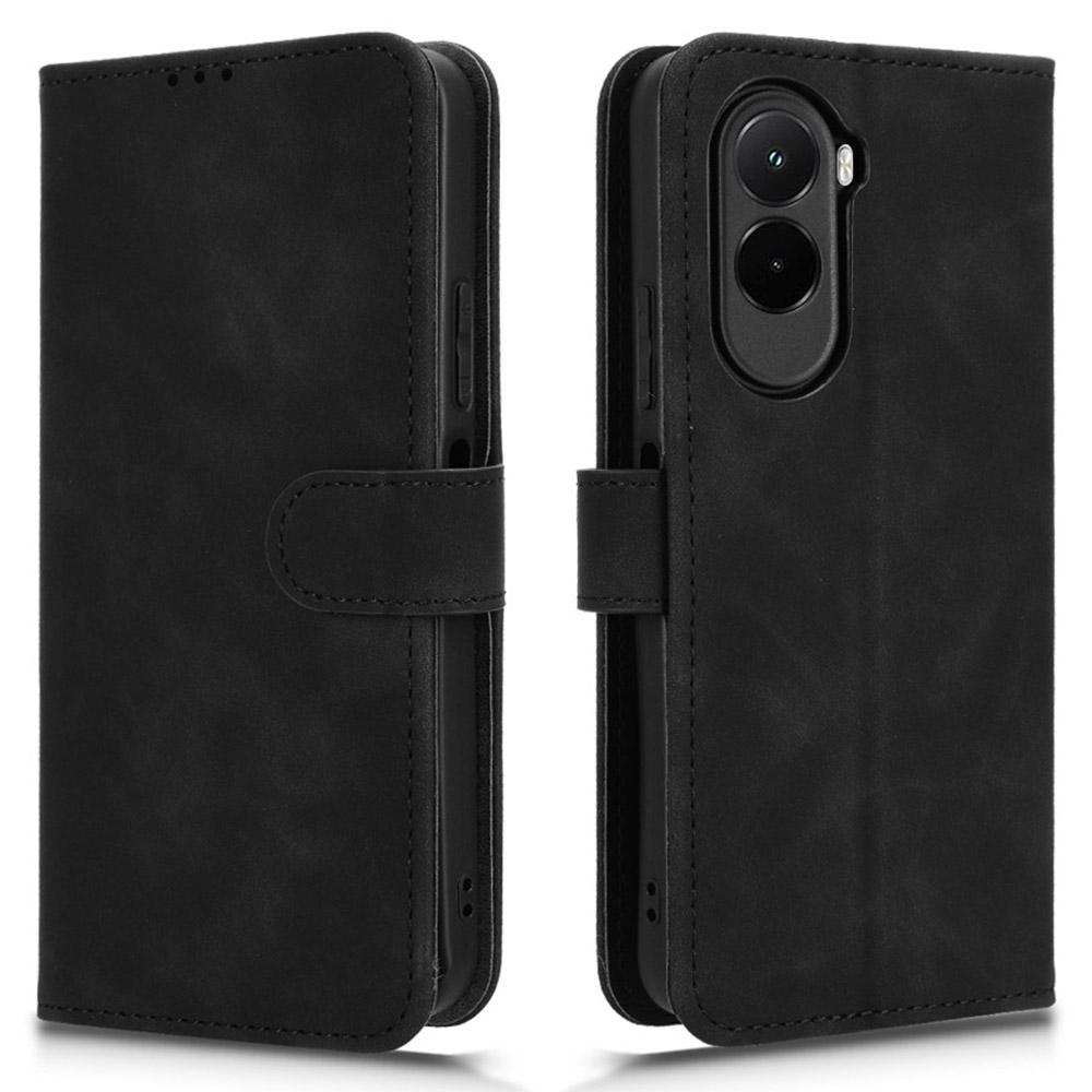 For Xiaomi Poco M7 4G (EU) (171mm) Leather Case Skin Feel Anti Drop Wallet Stand Flip Phone Cover