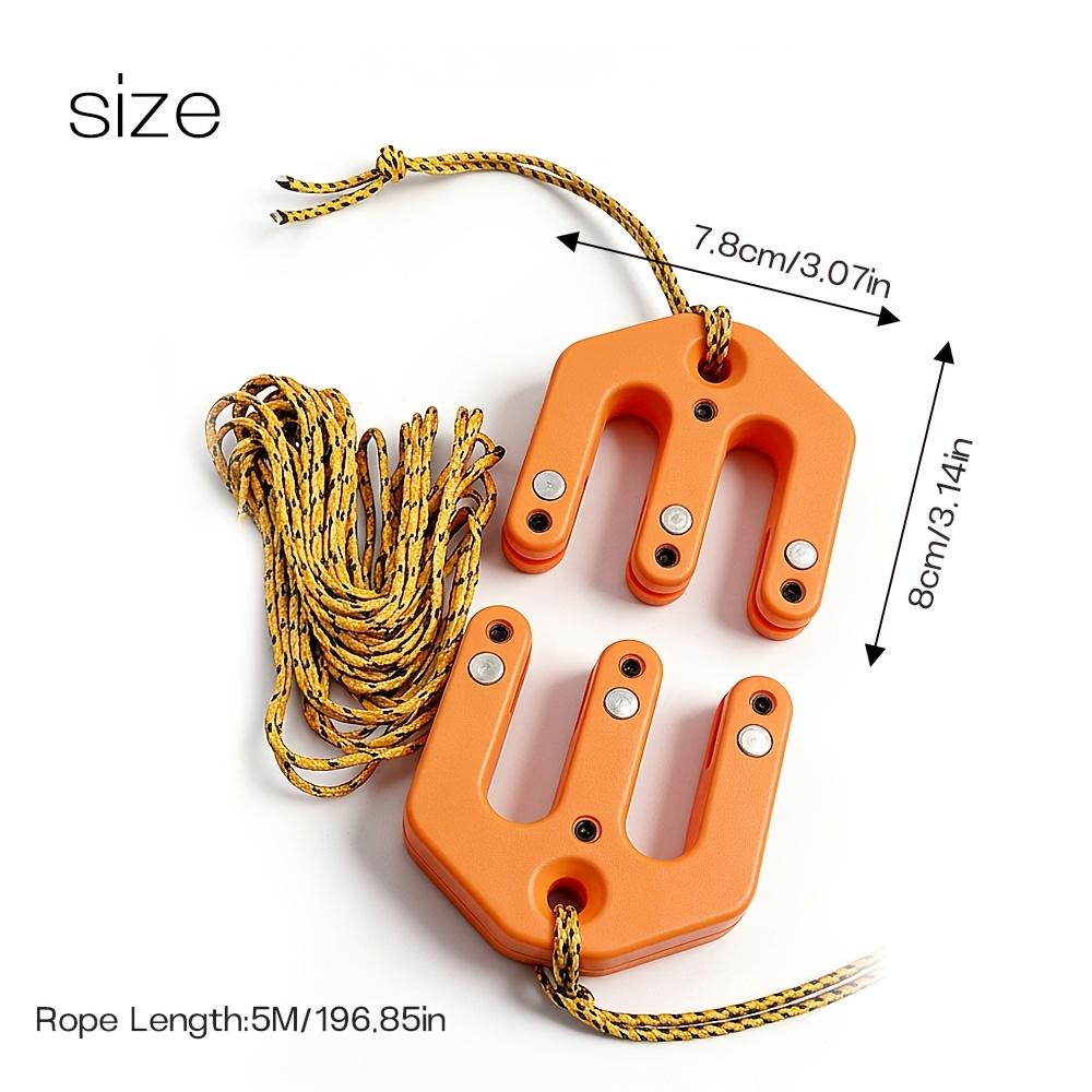 Game & Gear Hoist Block and Tackle System Light Hunting Game Hoist Portable Nylon Block and Tackle Pulley System Lifting Tool