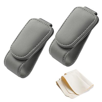 Sunglasses Holder for Protects Easy Magnetic Includes Cleaning Sun Visor Glasses Travel [BEIHOO] Car, Glasses, Clip-on Installation, Cloth, Storage,